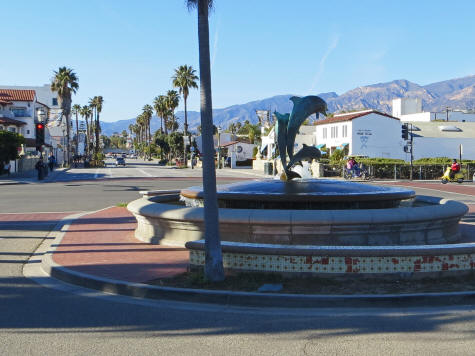 Dolphin Fountain in Santa Barbara